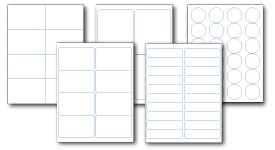 imprintable label sheets for laser and ink-jet printers