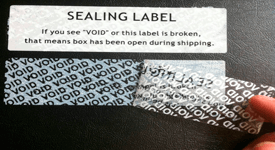 tamper-evident, Destructible and Void Labels