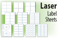 imprintable label sheets for laser and ink-jet printers