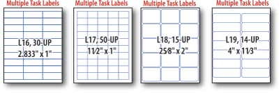 laser labels die sizes and shapes