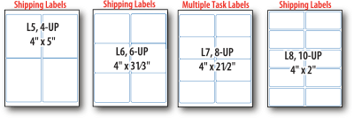 laser labels die sizes and shapes