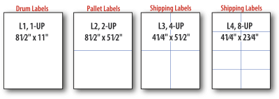 laser labels die sizes and shapes