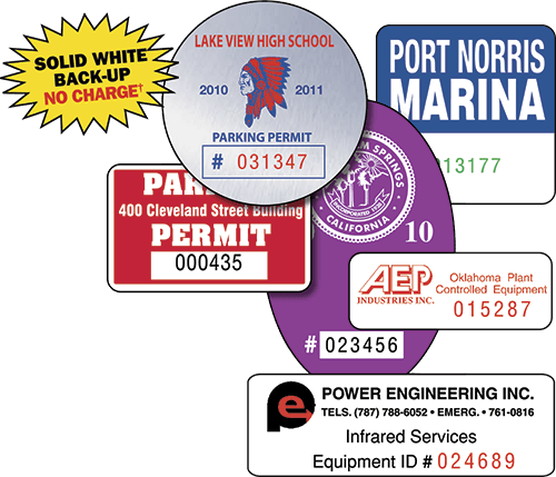 parking permit labels