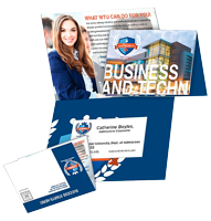 Magna-Peel Laminated Postcard (8.5x5.25; 14pt) with Business Card  Magnet (25 mil)