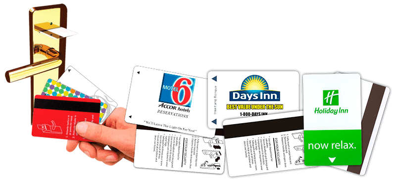 plastic hotel key cards