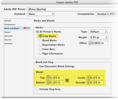 printers marks and bleeds