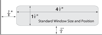 envelope window size and position