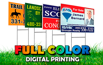 full color yard sign