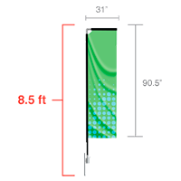 rectangular flag 8.5 foot