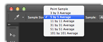 Photoshop eyedropper settings